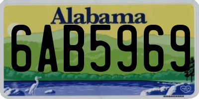 AL license plate 6AB5969