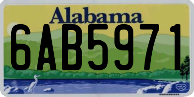 AL license plate 6AB5971