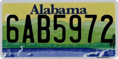 AL license plate 6AB5972