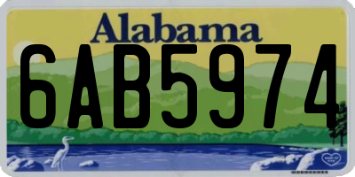AL license plate 6AB5974