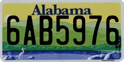 AL license plate 6AB5976