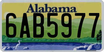 AL license plate 6AB5977