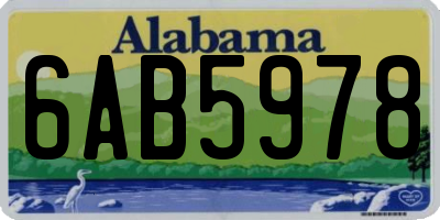 AL license plate 6AB5978