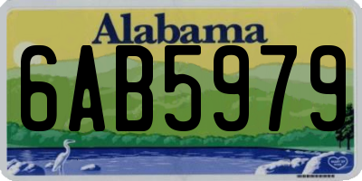 AL license plate 6AB5979