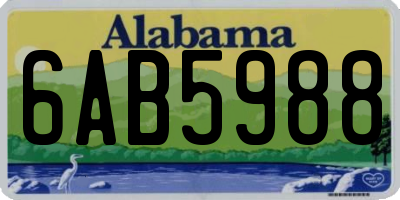 AL license plate 6AB5988