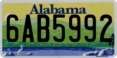 AL license plate 6AB5992