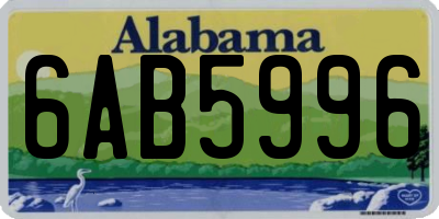 AL license plate 6AB5996