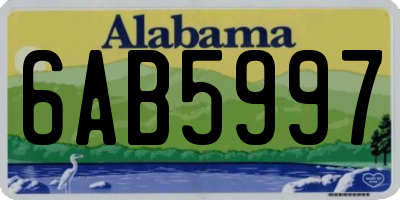AL license plate 6AB5997