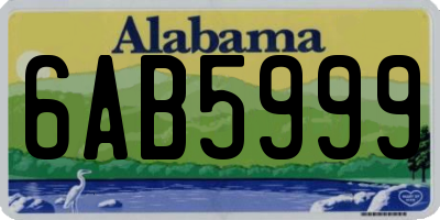 AL license plate 6AB5999
