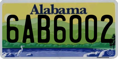 AL license plate 6AB6002