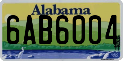 AL license plate 6AB6004