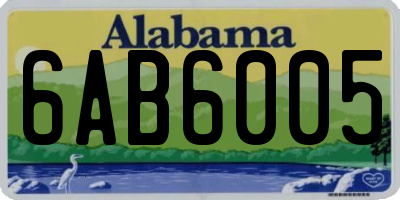 AL license plate 6AB6005
