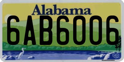 AL license plate 6AB6006