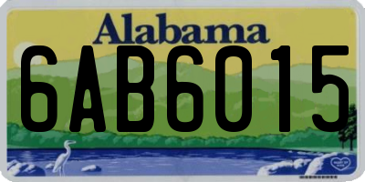 AL license plate 6AB6015