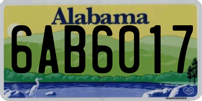 AL license plate 6AB6017