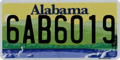 AL license plate 6AB6019