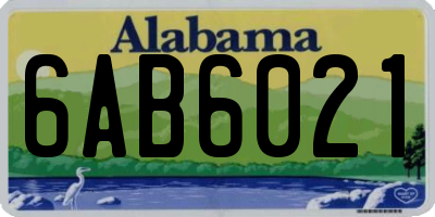 AL license plate 6AB6021