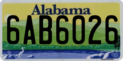 AL license plate 6AB6026