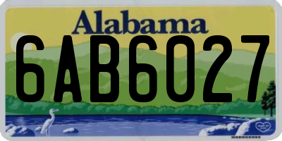 AL license plate 6AB6027