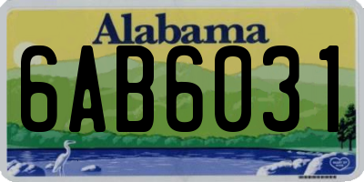 AL license plate 6AB6031