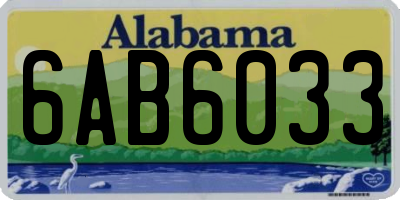 AL license plate 6AB6033