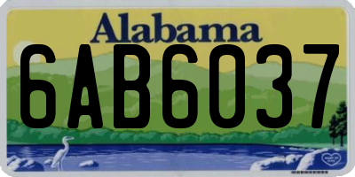 AL license plate 6AB6037