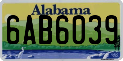 AL license plate 6AB6039