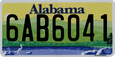 AL license plate 6AB6041