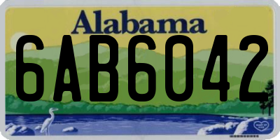 AL license plate 6AB6042