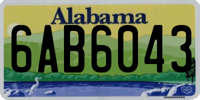 AL license plate 6AB6043