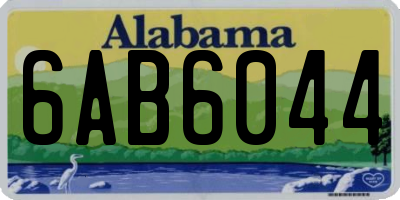 AL license plate 6AB6044