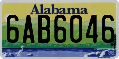 AL license plate 6AB6046