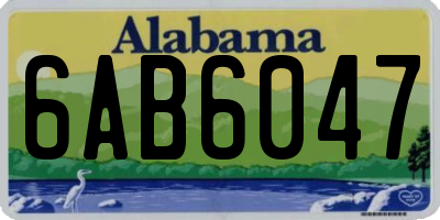 AL license plate 6AB6047