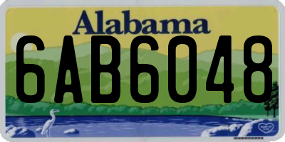 AL license plate 6AB6048