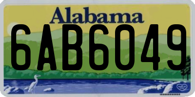 AL license plate 6AB6049