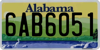 AL license plate 6AB6051