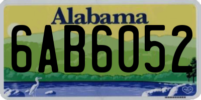 AL license plate 6AB6052