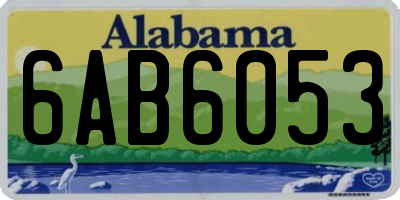 AL license plate 6AB6053