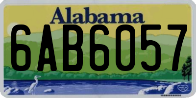 AL license plate 6AB6057