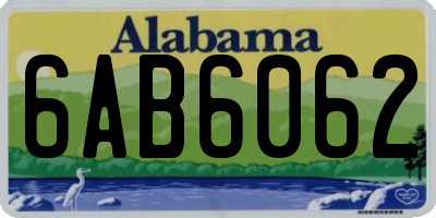 AL license plate 6AB6062