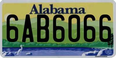 AL license plate 6AB6066
