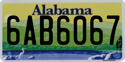 AL license plate 6AB6067
