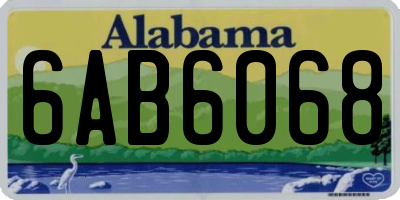 AL license plate 6AB6068
