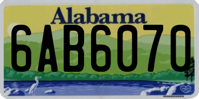 AL license plate 6AB6070