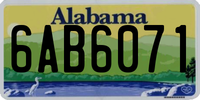 AL license plate 6AB6071