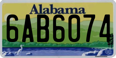AL license plate 6AB6074