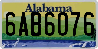AL license plate 6AB6076