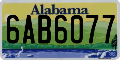 AL license plate 6AB6077