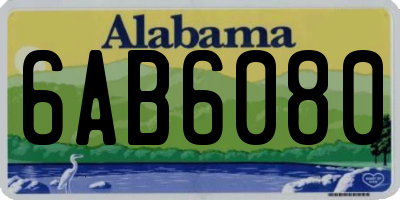 AL license plate 6AB6080