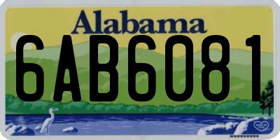 AL license plate 6AB6081
